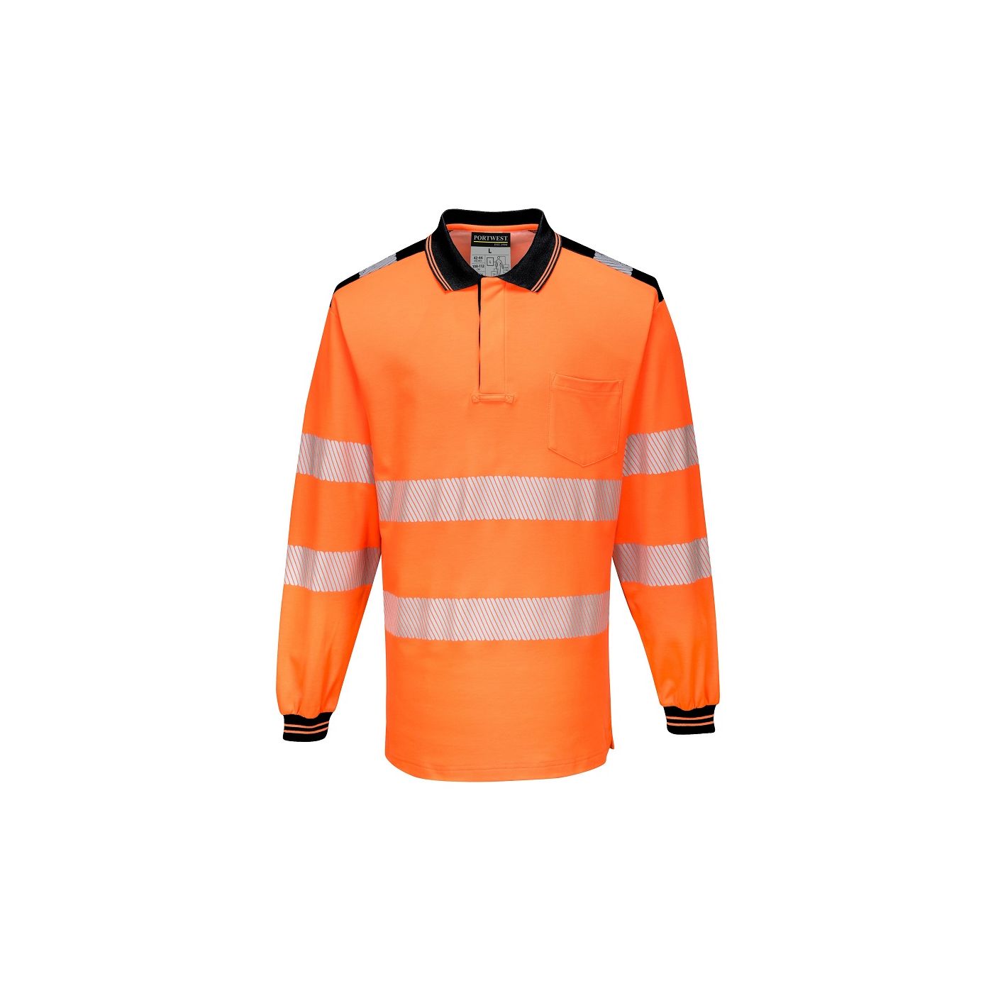 T184 - Hi Vis Polo Shirt Long Sleeve