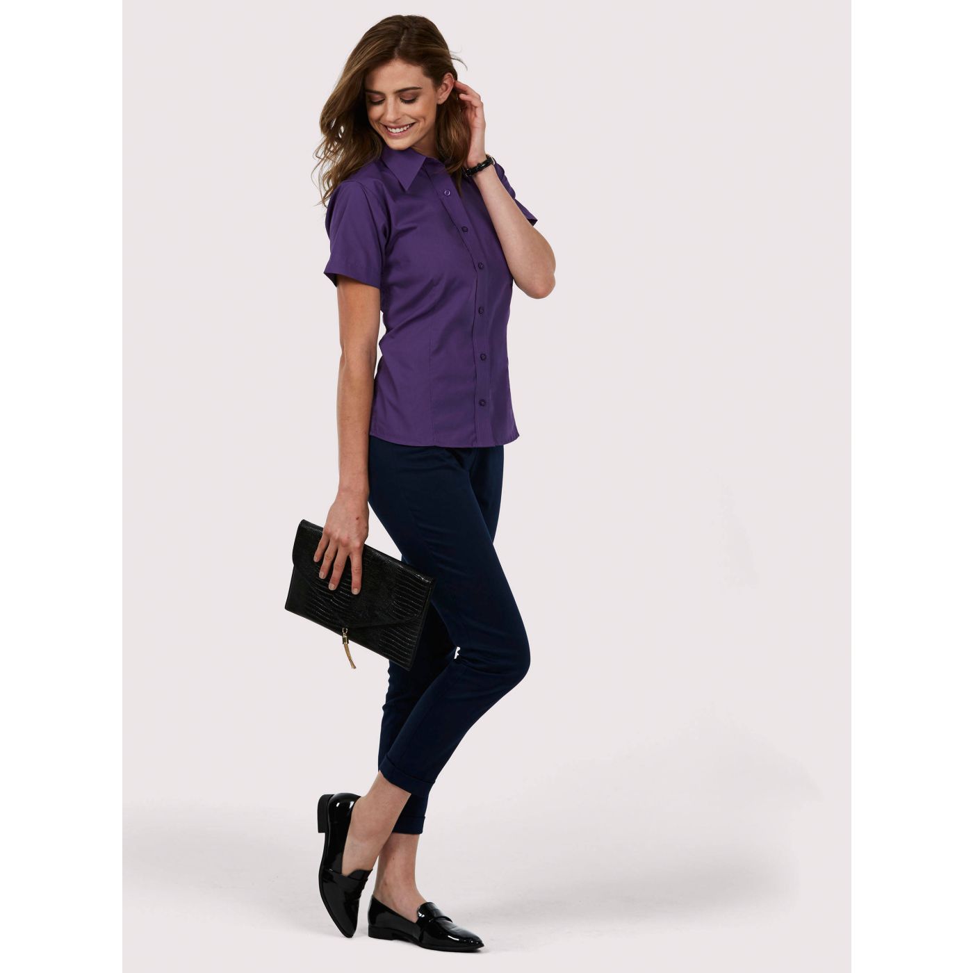 UC712 - Uneek Ladies Poplin Half Sleeve Shirt