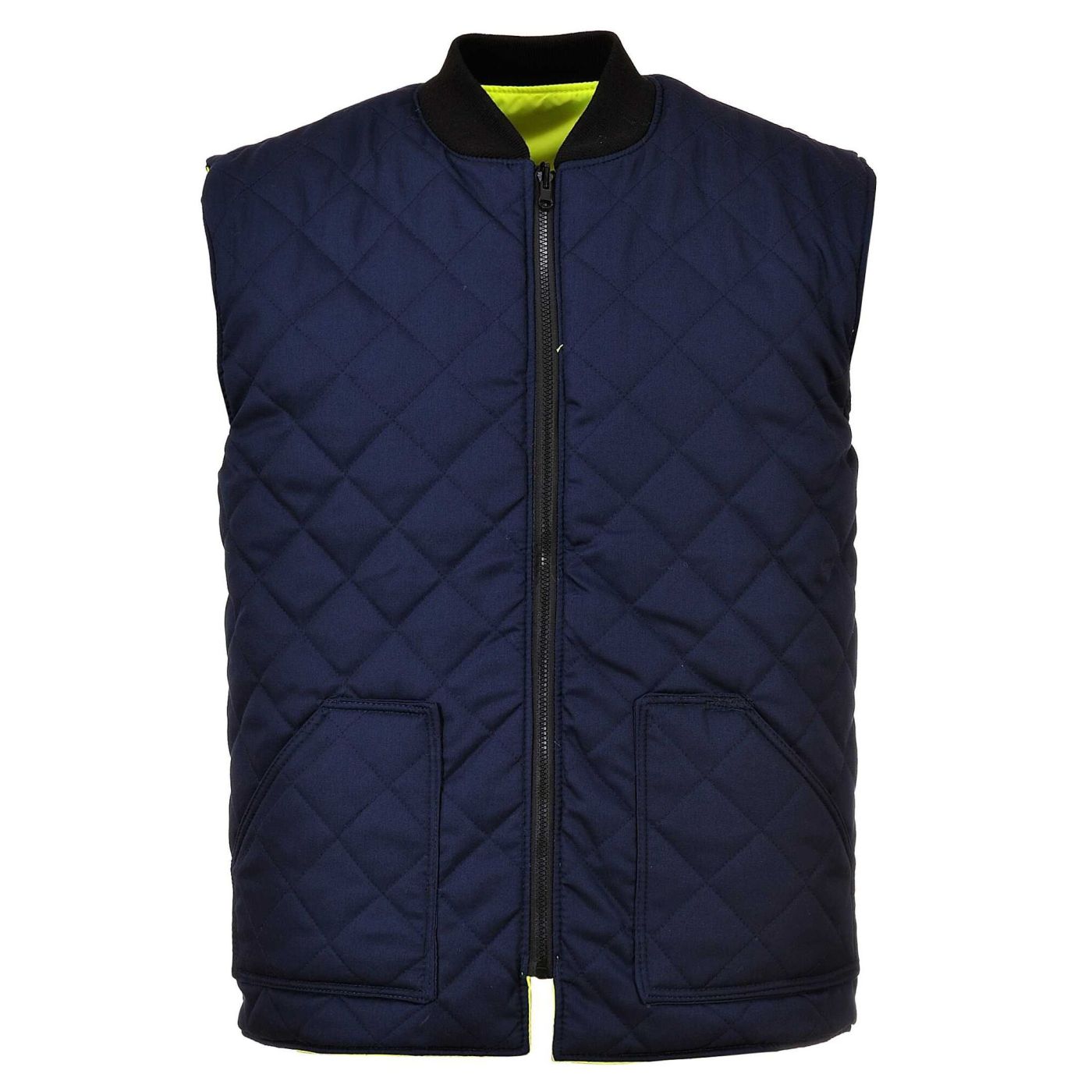 S469 - High Vis Lined Bodywarmer Reversible
