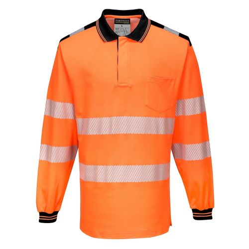 T184 - Hi Vis Polo Shirt Long Sleeve